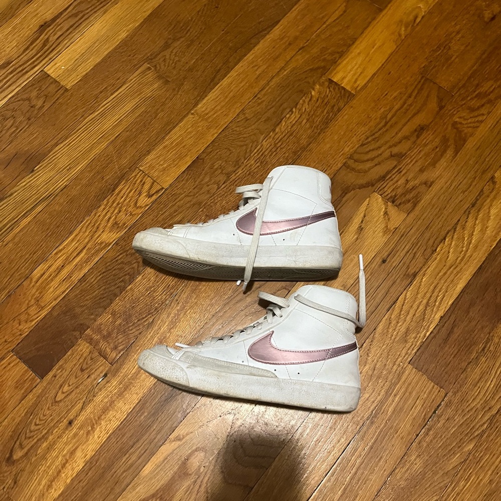 Nike White and Pink Blazers